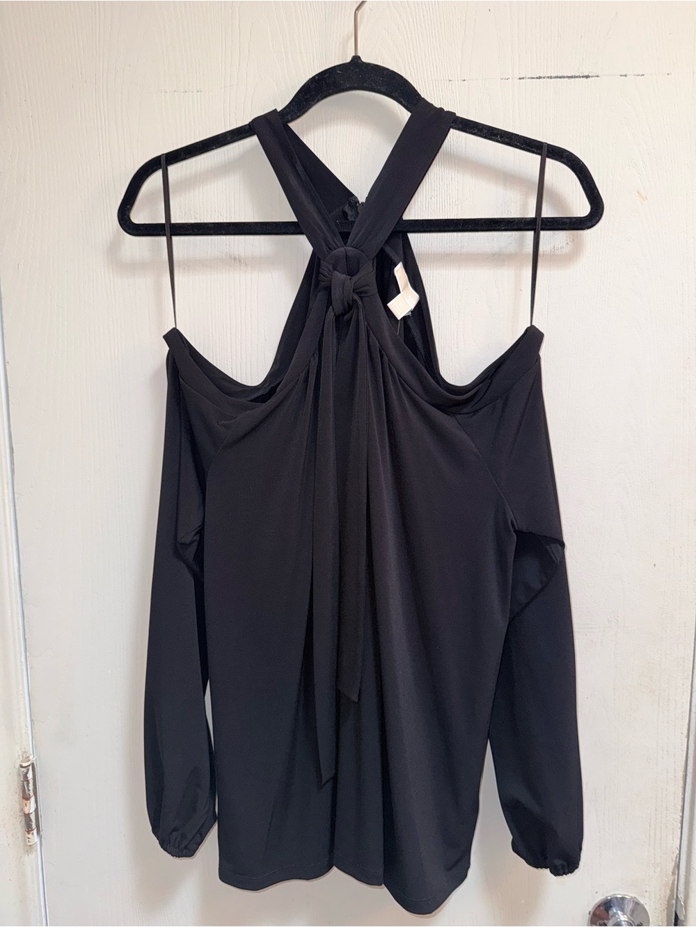 MICHAEL Michael Kors Black Top with Branded Neck Tag